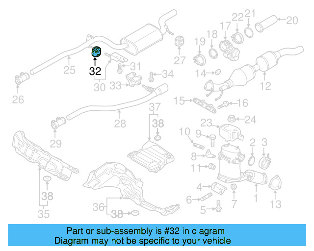 Muffler & Pipe Retainer Ring 1K0-253-147 - View 28