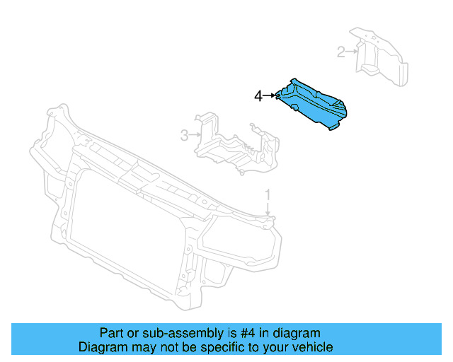 Radiator Support Air Deflector 1J0-805-971-B41 - View 22