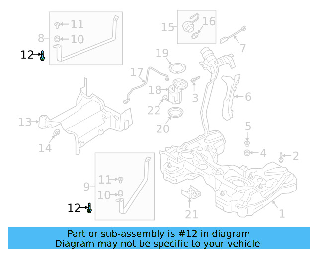 Tank Strap Mount Bolt N-911-591-01 - View 10