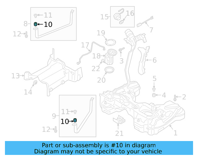 Tank Strap Grommet 3Q0-201-840 - View 10