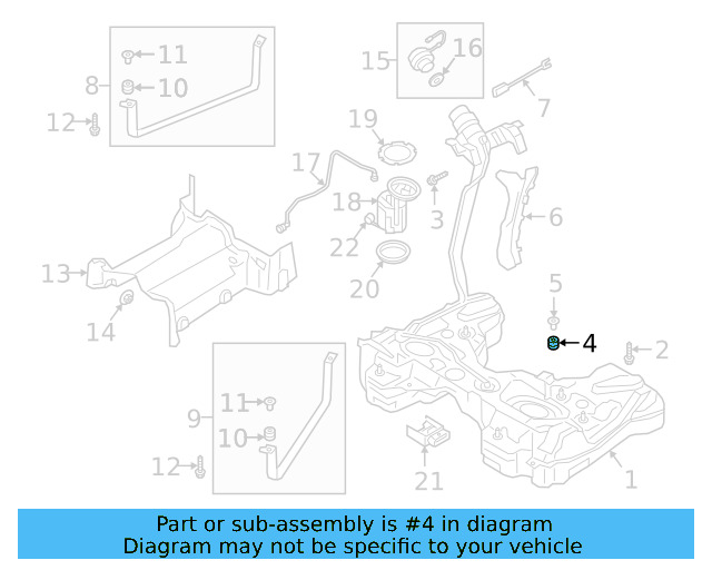 Tank Strap Grommet 3Q0-201-840 - View 7