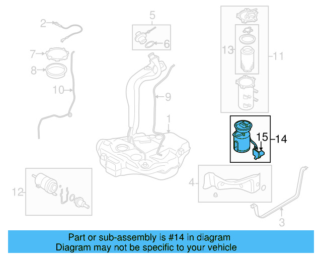 Fuel Pump Assembly 1K0-919-050-AB - View 16