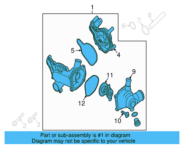 Engine Water Pump 079-121-010-C - View 3