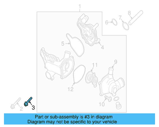 Water Pump Assembly Bolt N-104-707-03 - View 4