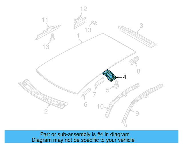 Roof Bow 5N0-817-119 - View 2