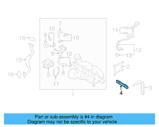 Turbocharger Bracket 06J-145-536-M - View 32