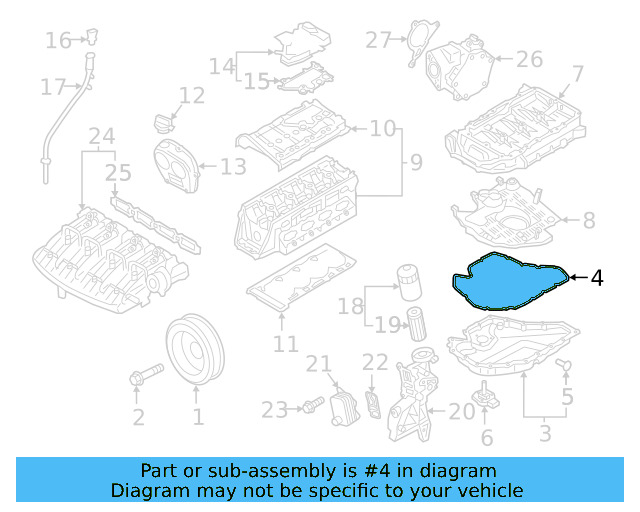 Pan Gasket 06K-103-649-J - View 12
