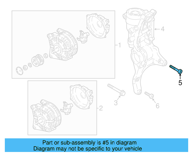 Alternator Bracket Bolt N-910-455-02 - View 21