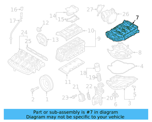 Upper Oil Pan 06K-103-603-CQ