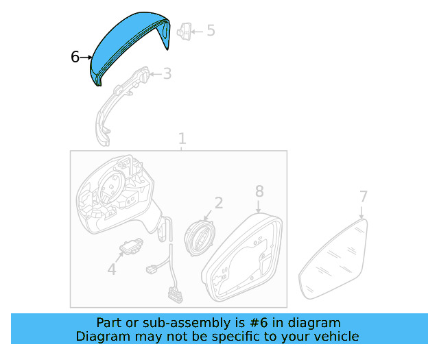 Mirror Cover 11B-857-538-A-GRU - View 2