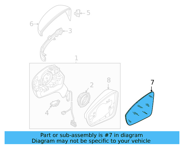 Mirror Glass 11B-857-521-A