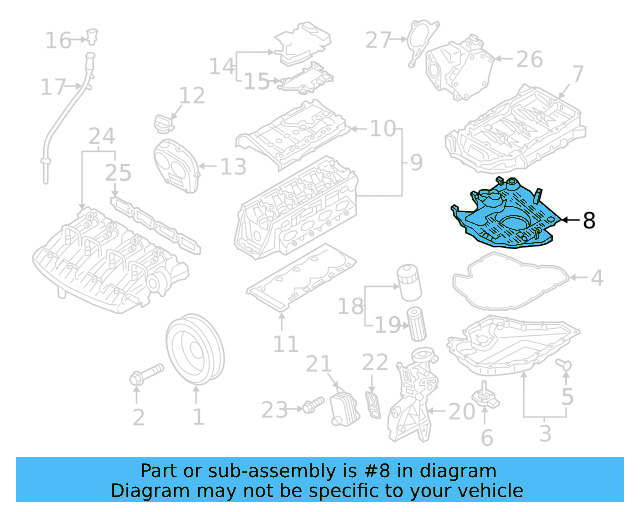 Engine Oil Pan Baffle 06K-103-138-P