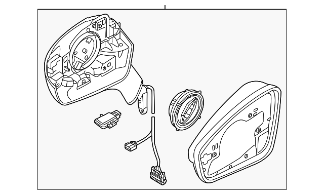 Mirror Assembly 11K-857-507-C-9B9 - View 2