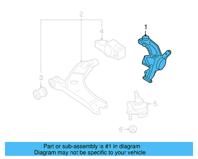 Steering Knuckle 1K0-407-256-AA - View 6