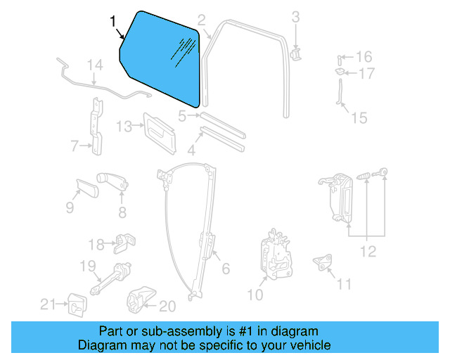 Door Glass 703-845-201 - View 5