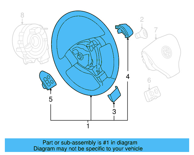 Steering Wheel 1K0-419-091-EP-1QB - View 8