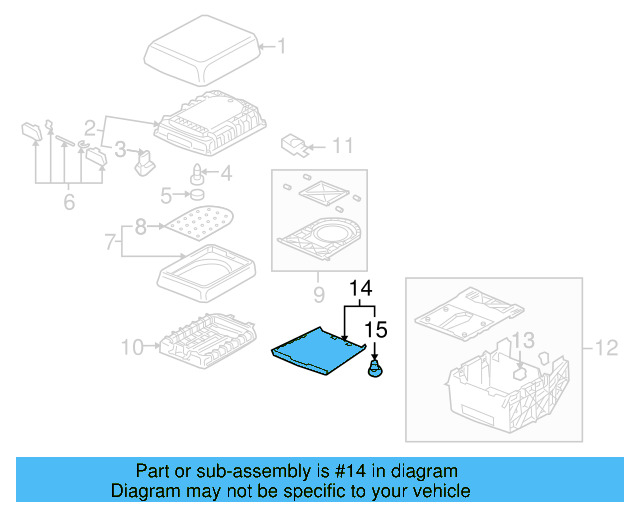 Rear Trim 7L6-863-324-B-6C3 - View 4