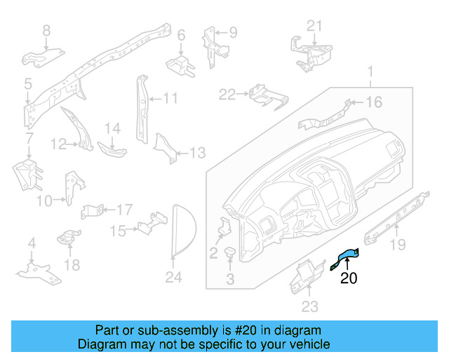 Lower Support 1K0-857-391-A - View 19