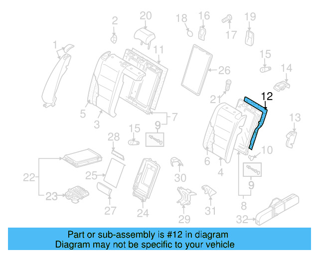 Seat Back Panel 1K0-885-753-J-1BS - View 11