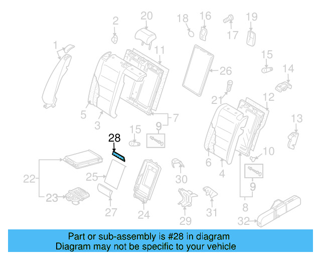Seat Armrest 1K5-885-081-AF-3Z6 - View 12