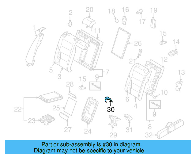 Armrest Bezel 1K5-885-961-E-71N - View 10