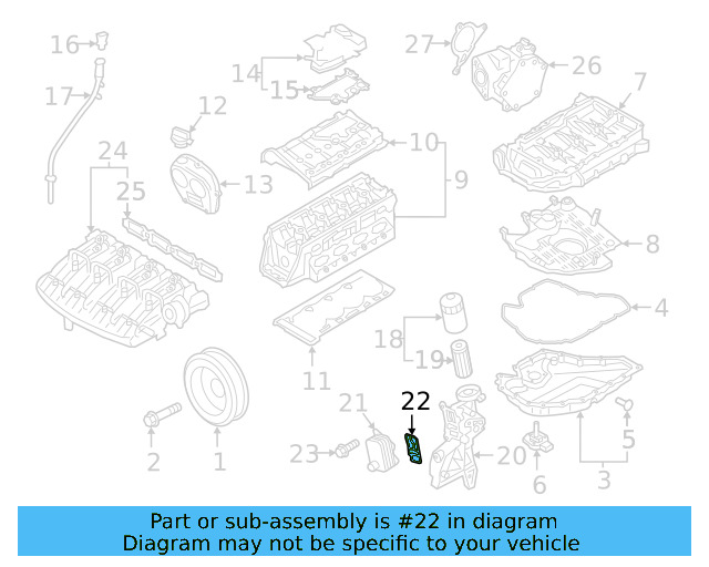 Oil Cooler Gasket 06L-117-070 - View 28