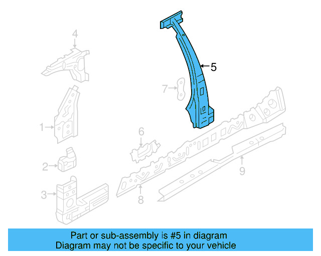 Inner Center Pillar 3B4-809-220-A - View 7