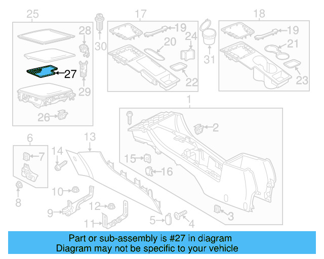 Storage Tray Insert 561-863-136-B-82V - View 2