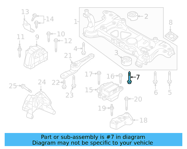Engine Cradle Mount Bolt N-105-580-02 - View 47