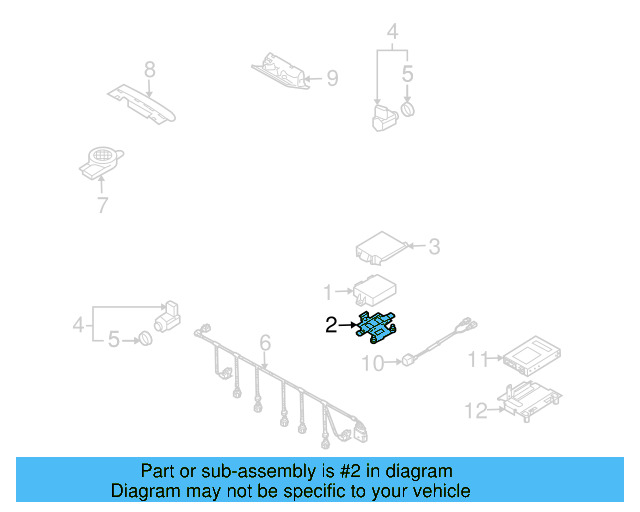 Control Module Bracket 7L0-919-288 - View 2