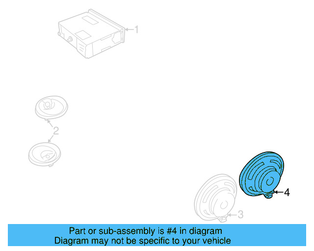 Rear Speaker 1E0-035-401