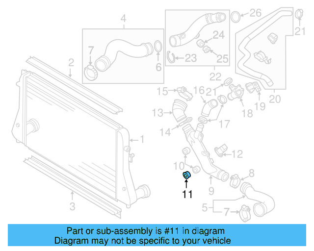 Intake Pipe Bushing 1K0-129-734-B - View 33