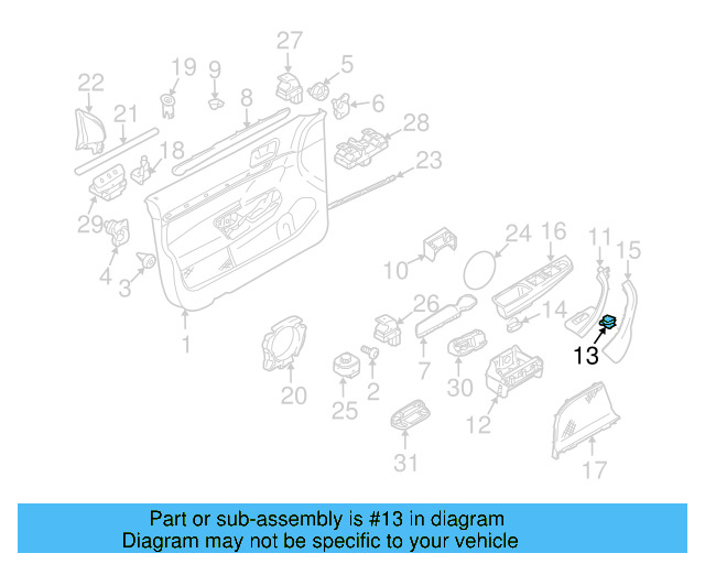 Door Panel Handle Cover Clip N-907-760-01 - View 23
