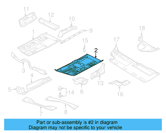 Floor Pan 3C0-803-205 - View 13