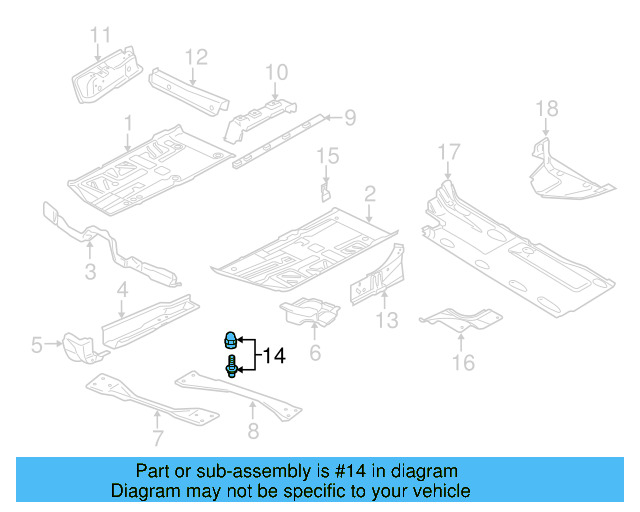 Uniside Assembly Mount Bolt WHT-000-869 - View 10