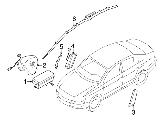 Driver Inflator Module 5K0-880-201-AA-81U - View 8