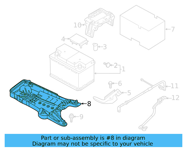 Battery Tray 3QF-915-331 - View 4