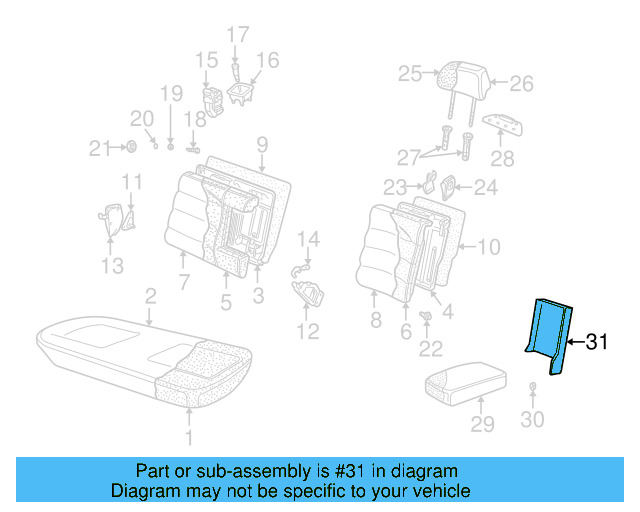 Armrest Pad Trim 3B0-885-943-E-U71 - View 46