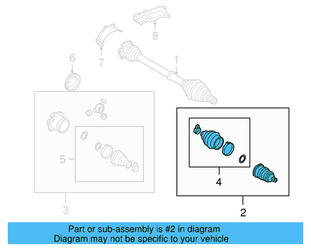 Outer Joint Assembly 4E0-498-099-AX - View 2