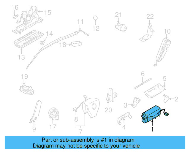 Passenger Air Bag 1K0-880-204-Q - View 12