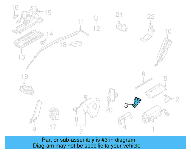 Passenger Air Bag Bracket 1K0-880-571-B - View 4