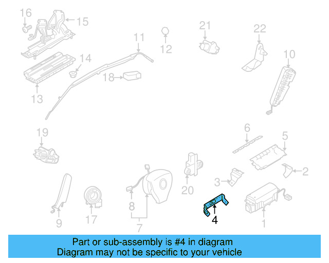 Passenger Air Bag Retainer Bracket 1K0-880-195-D - View 11