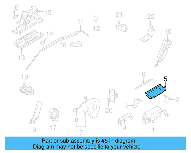 Passenger Air Bag Bracket 5K0-880-572