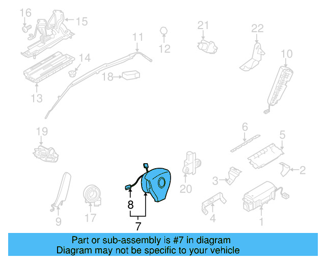 Steering Wheel Air Bag 1K0-880-201-BP-1QB - View 7