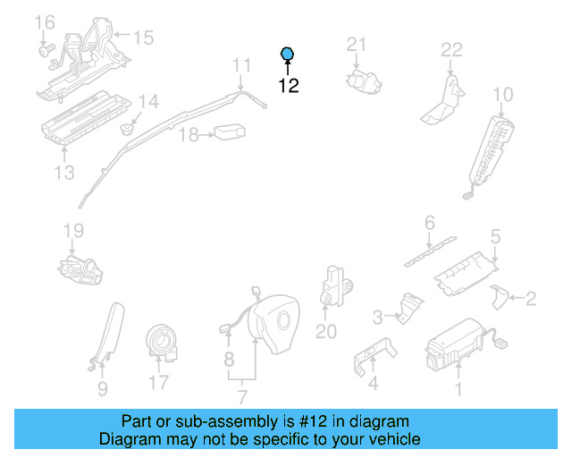 Head Air Bag Nut WHT-000-868 - View 7