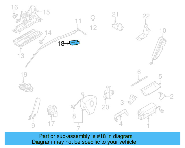 Side Impact Sens Rear Bracket 1K0-972-321 - View 8