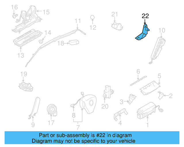 Side Impact Sens Rear Bracket 1K0-972-321 - View 9