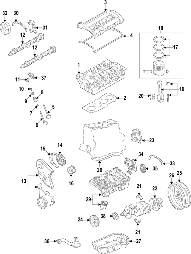 Valve Spring Retainers 06E-109-641-A - View 17
