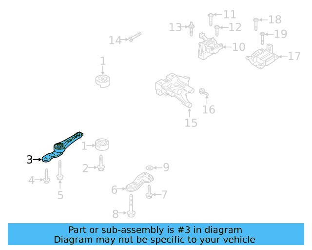 Rear Support 5Q0-199-855-AH - View 8