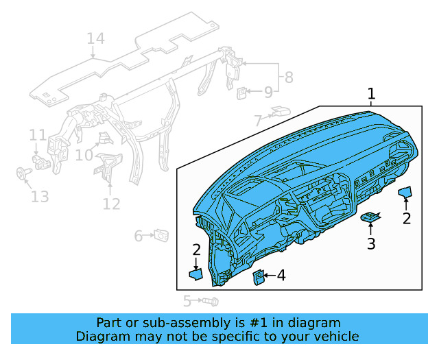 Instrument Panel 2GJ-857-003-C-FLG - View 3